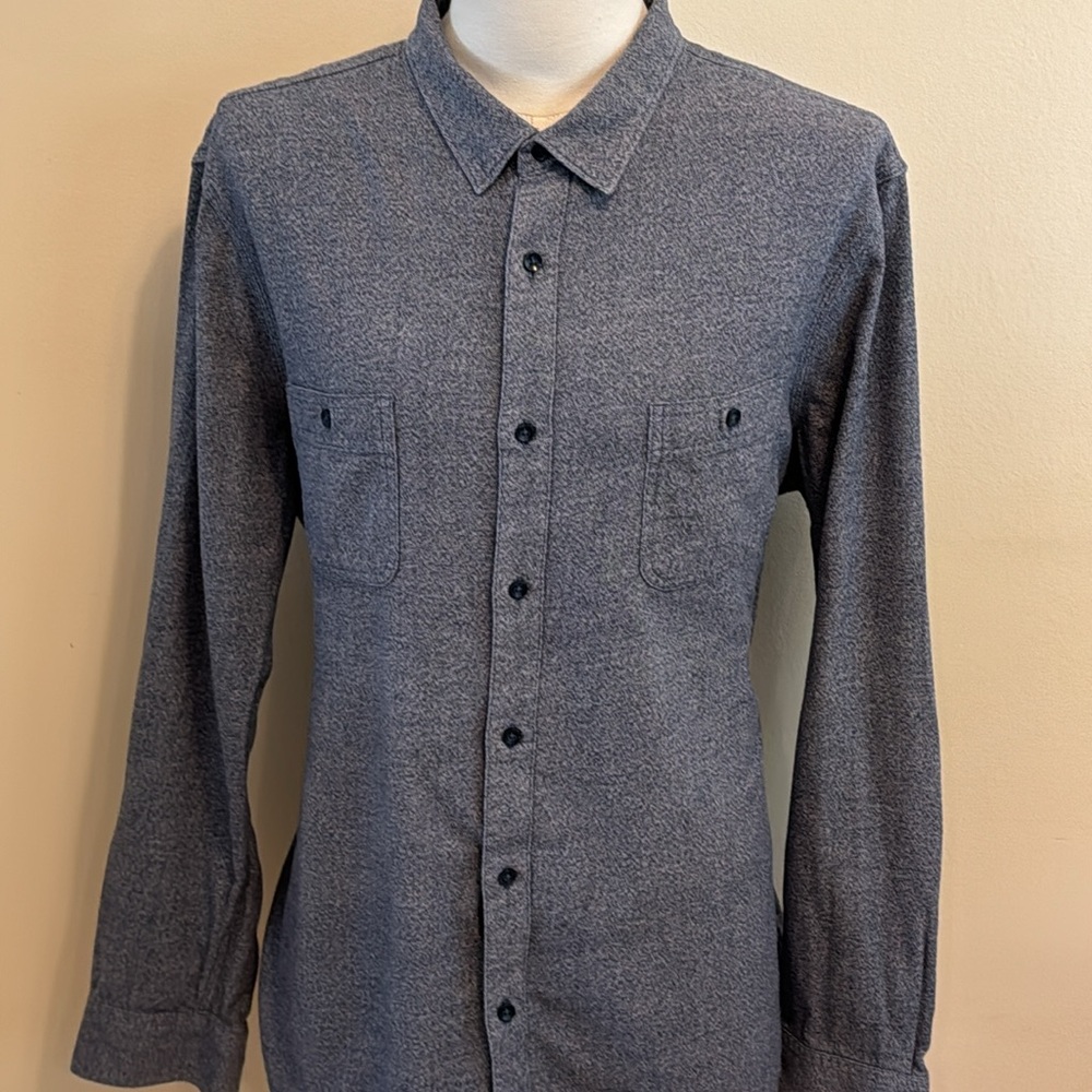 14th & Union Men Shirt XXL Casual Blue Button Down Long Sleeve Shirt